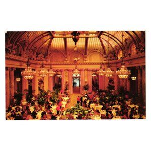 Vintage Postcard Sheraton Palace Garden Court San Francisco California Elegant